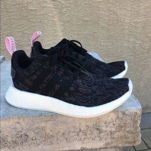 Adidas Nmd R2 Black Grey Pink Sneakers